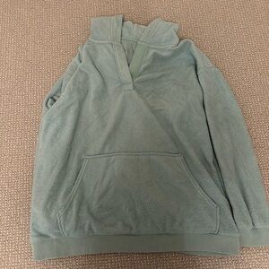 Good Condition, Aerie Mint Hoodie with a V Neck, Oversized